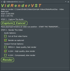 VidRenderVST screen shot [300x305]